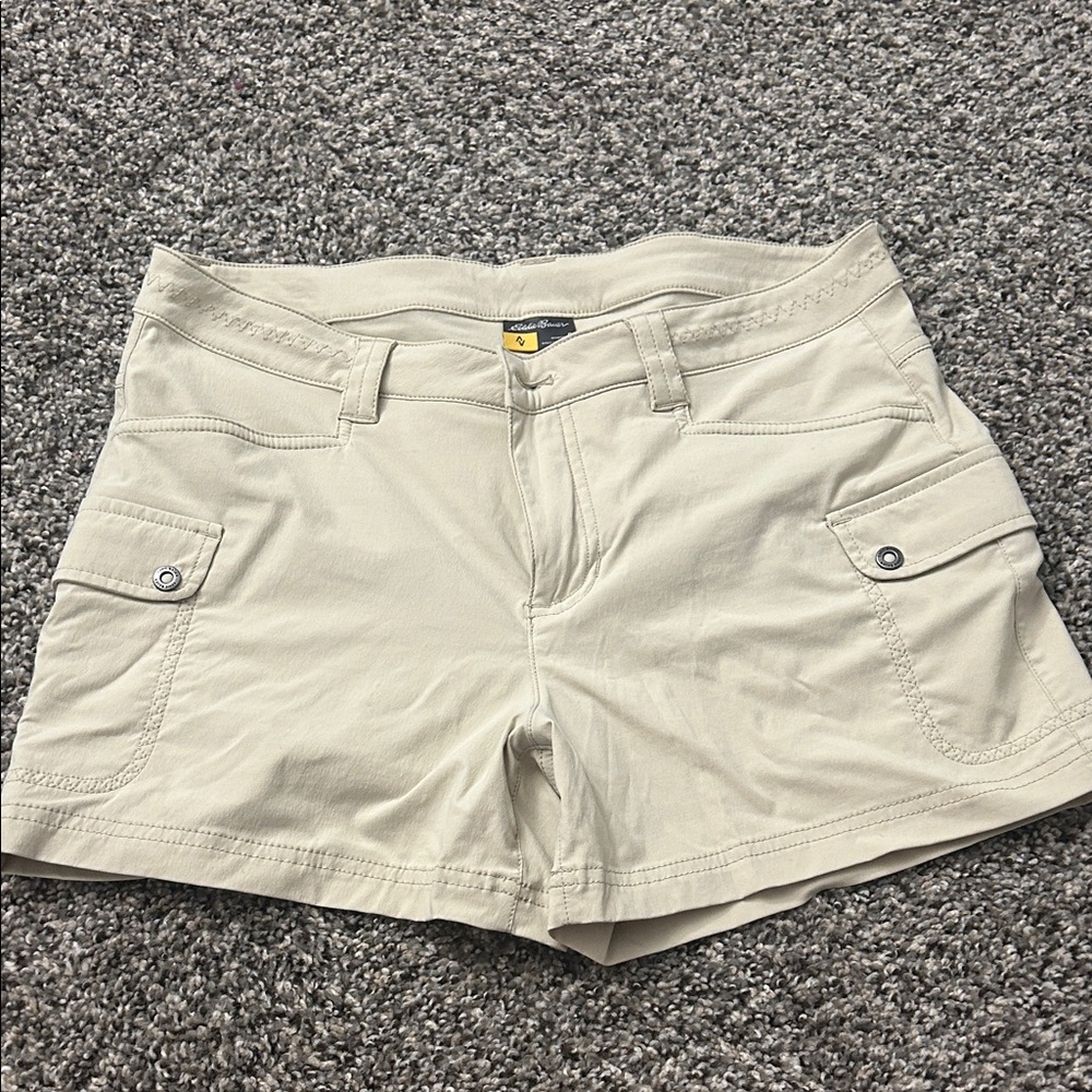 Eddie Bauer Women's Tan Cargo Shorts - Picture 4 of 7